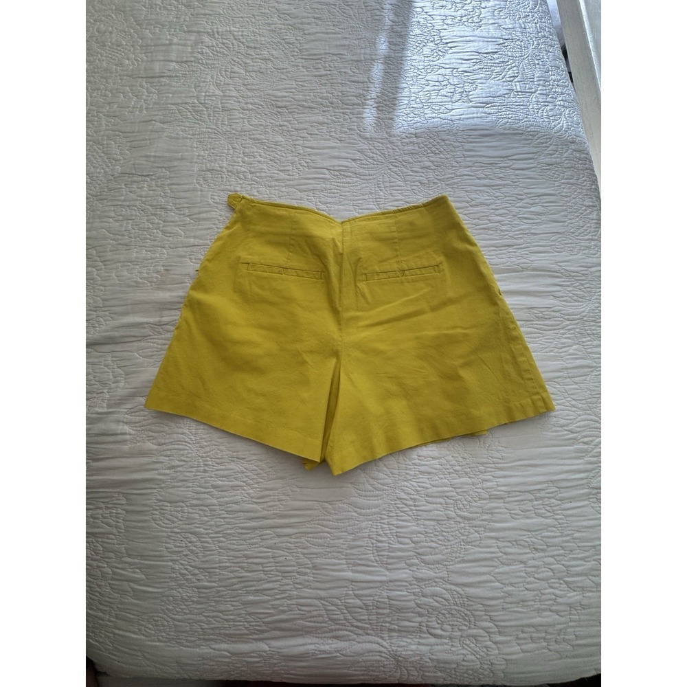 Anthropologie Maeve Schoolbus Yellow Pleated Shorts 6 Petite - Picture 4 of 5